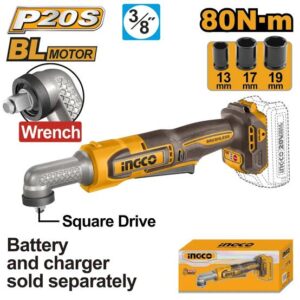Ingco Cordless Angle Impact Wrench - Unit Only - CAIWLI2081