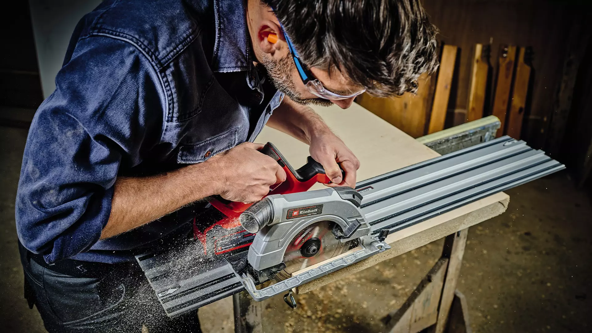 Einhell Guide Rail 2x 1000mm for Plunge Saw - Image 2