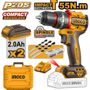 Ingco Cordless 55N.m Impact Drill Kit - CIDLI20558